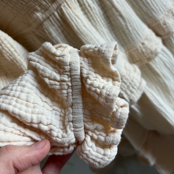 INGRID SMOCKED MINI DRESS Ivory - Picture 6 of 15